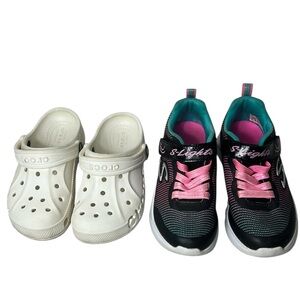 Girls shoes bundle Skechers and Crocks size 11